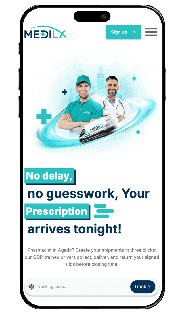 MediLX App sur iPhone